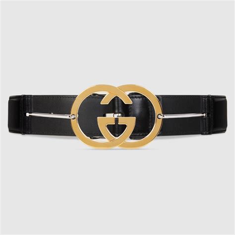 cintura gucci fibbia argento|Cintura con fibbia GG in pelle nera .